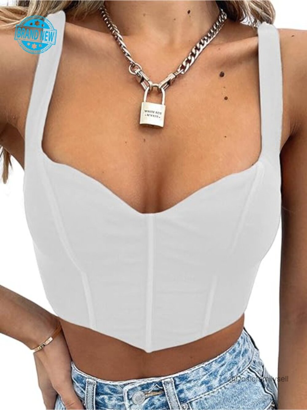 Women's Corset Crop Tank Top Double Lined Y2k Streetwear